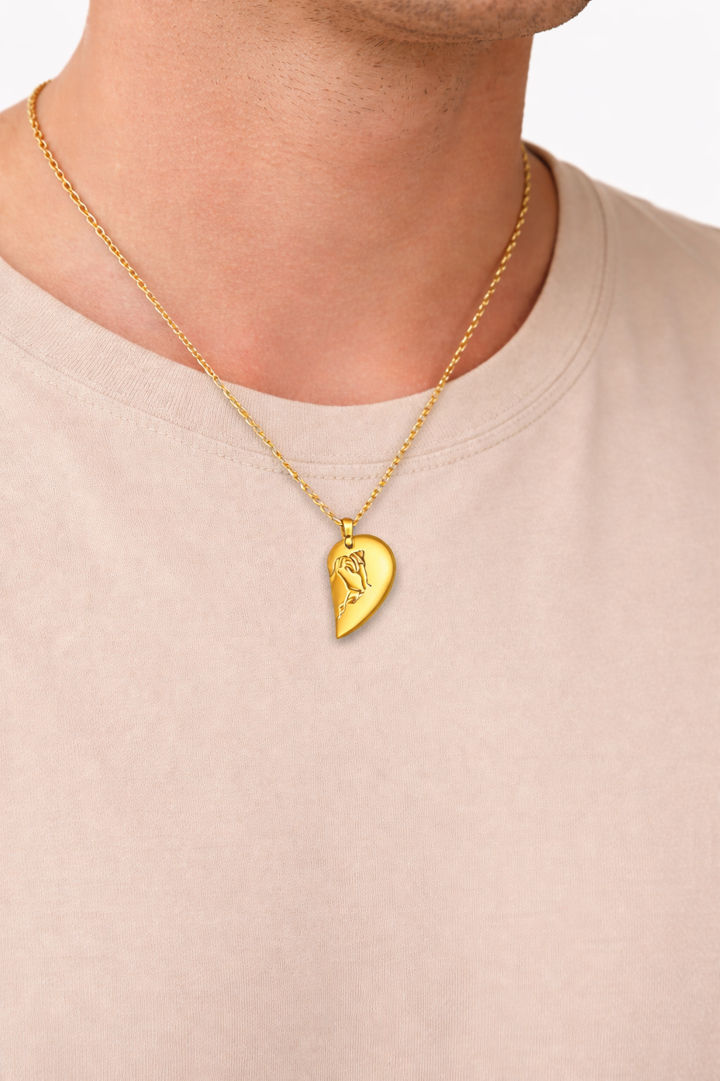 Bond Split Heart Couple Necklace