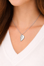 Bond Split Heart Couple Necklace