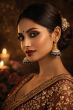 Blue Jhumka Earrings