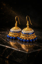 Blue Jhumka Earrings