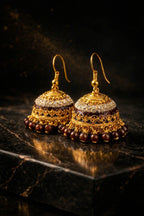 Brown Jhumka Earrings